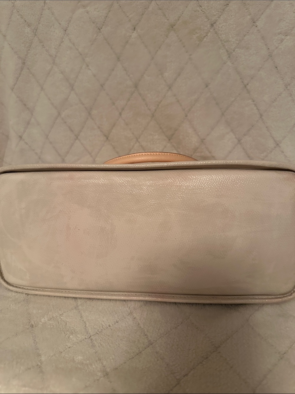 Coach Pebbled Leather Dome Satchel in Pale Pink and White - Picture 11 of 11